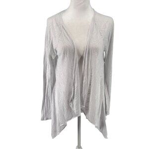 Prana Lightweight Open Front White Cardigan Wrap GUC Yoga Outdoor Sz S
